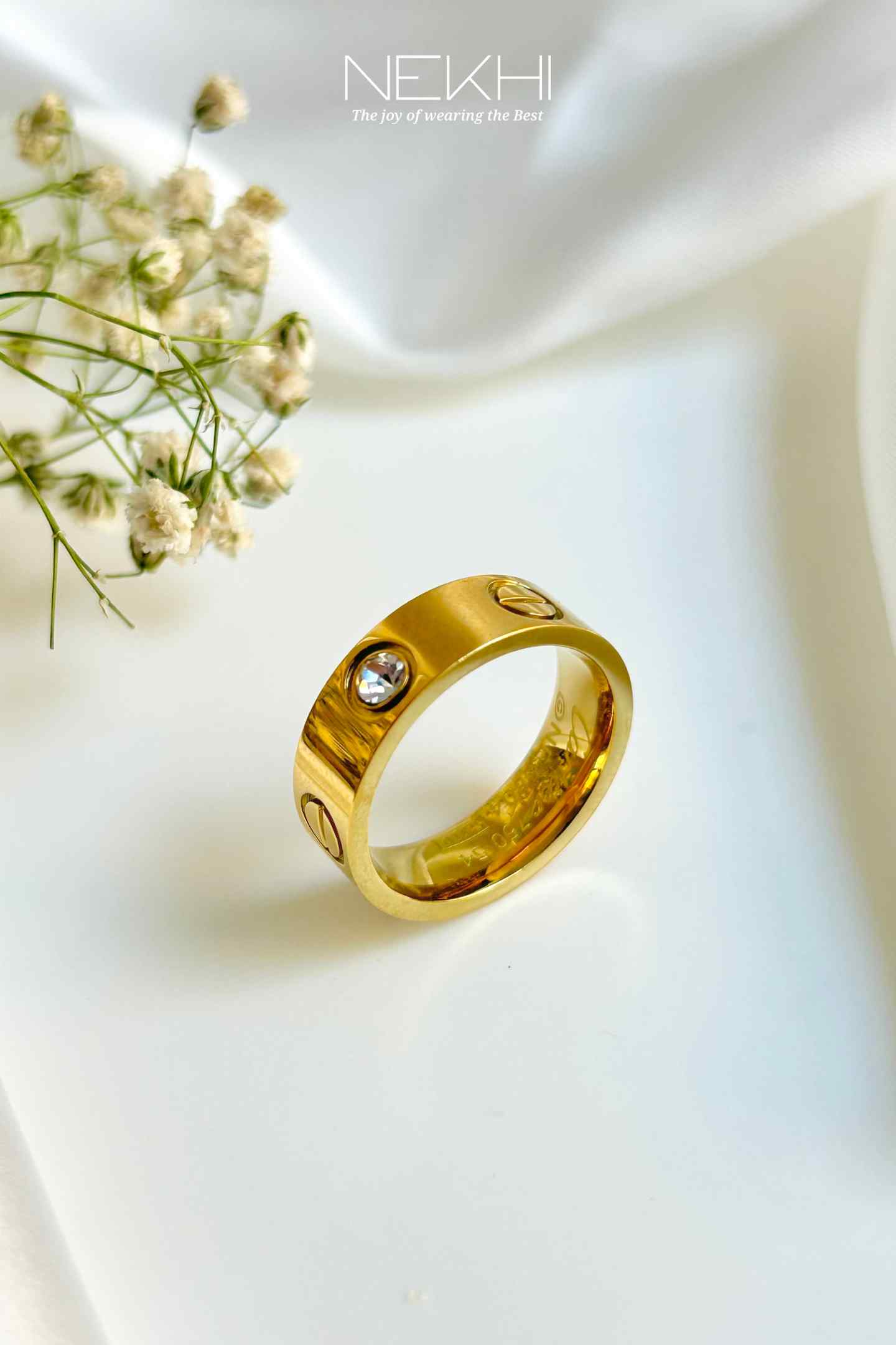 Diamond Studded Love band