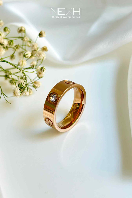 Diamond Studded Love band