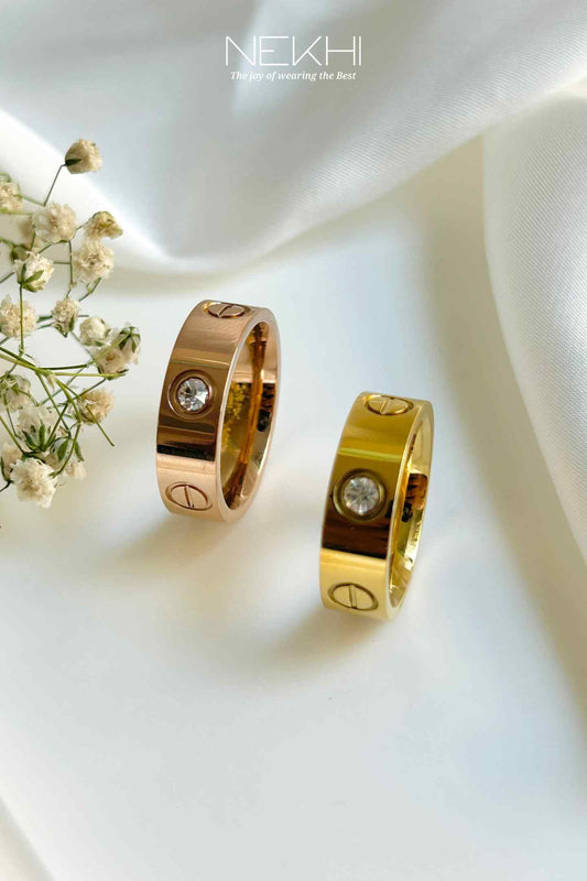 Diamond Studded Love band