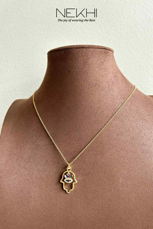 Hamsa Shield Necklace