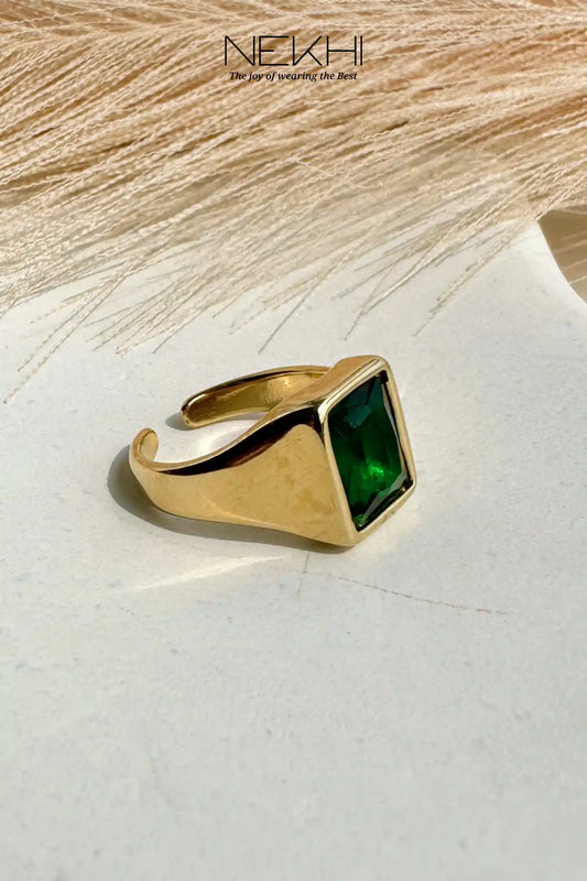 Gold Rectangular Ring
