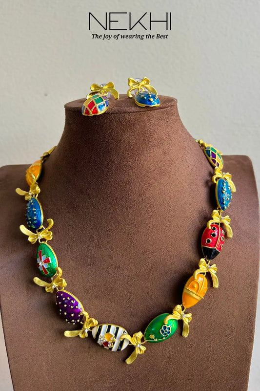 Verdant Necklace With Earrings