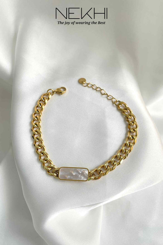 Embossed Chunky Charm Bracelet