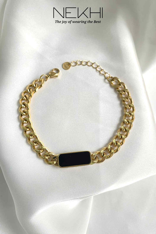 Embossed Chunky Charm Bracelet