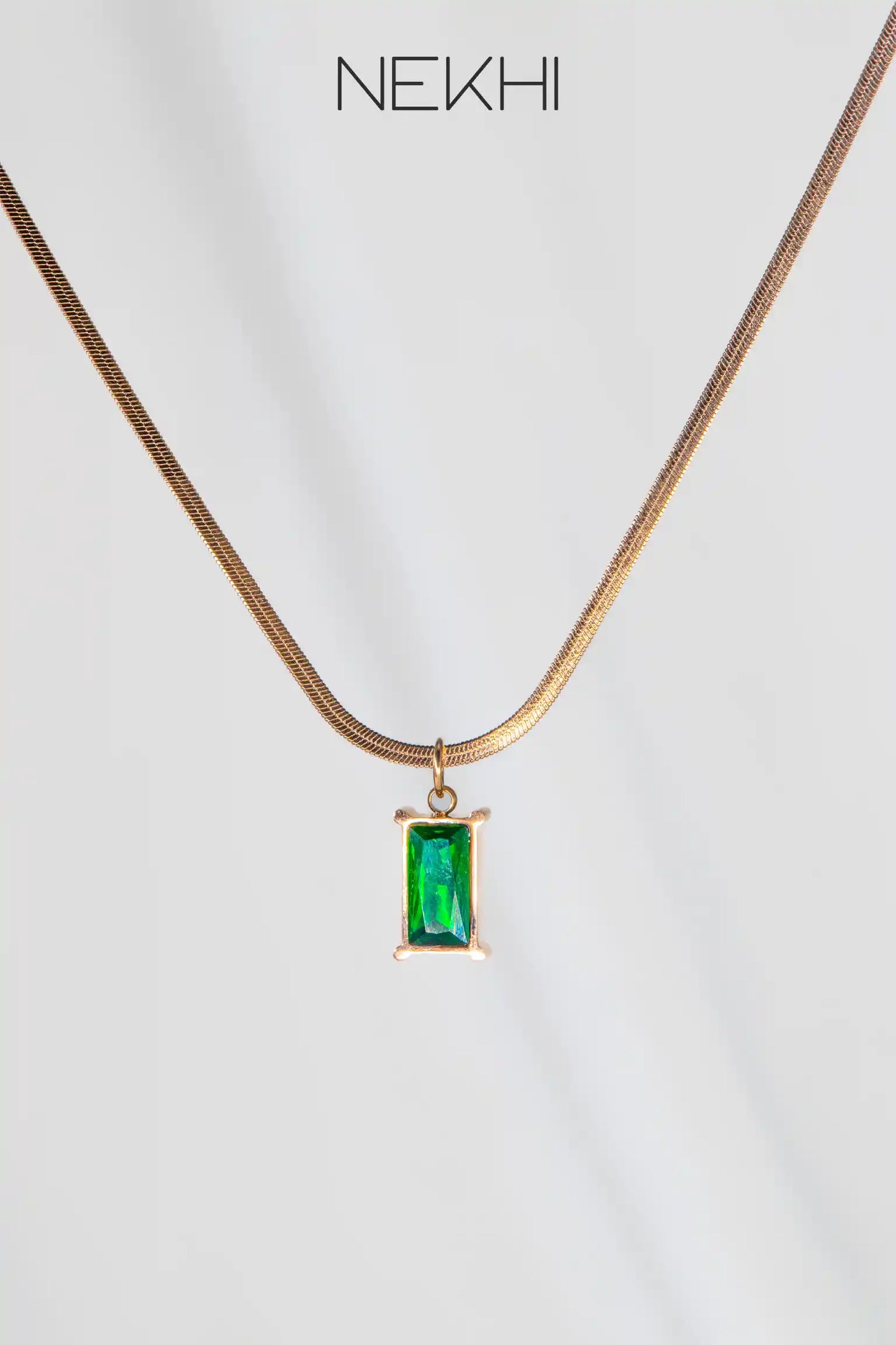 Forest green pendant chain