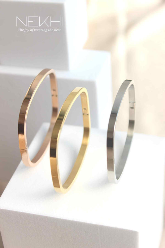 Shine Through Rectangle Plain Kada for Women