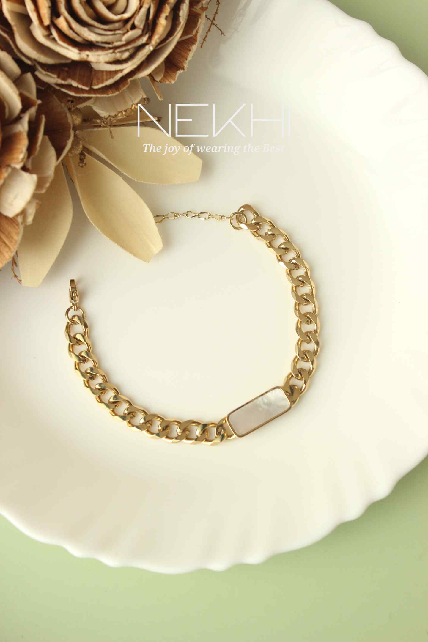 Embossed Chunky Charm Bracelet