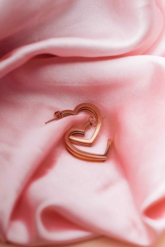 Triple Layered Heart Earring