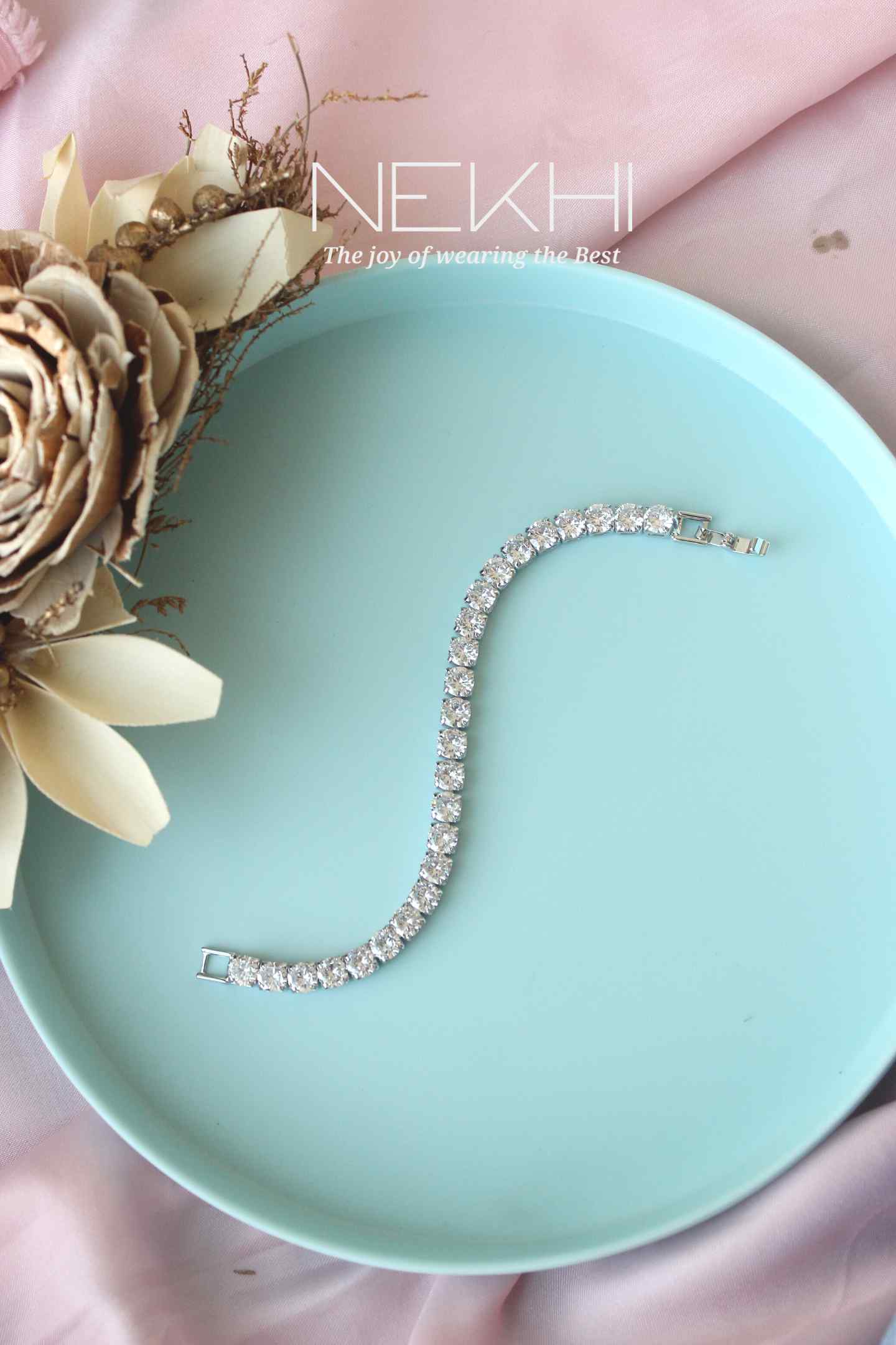 Glam up crystal Tennis Bracelet