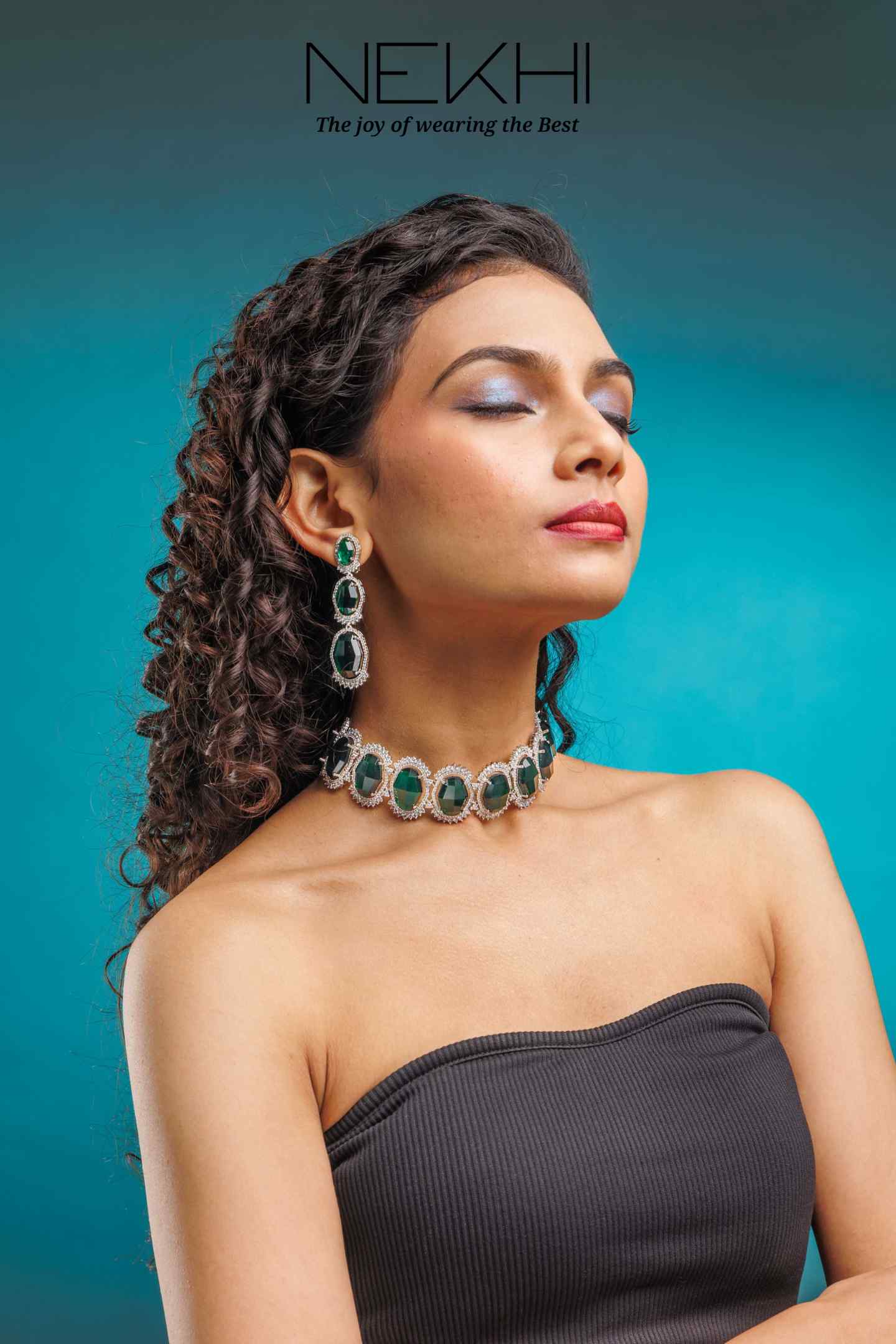 Ayla Emerald Choker Nekhi India ayla-emerald-choker-nekhi-india