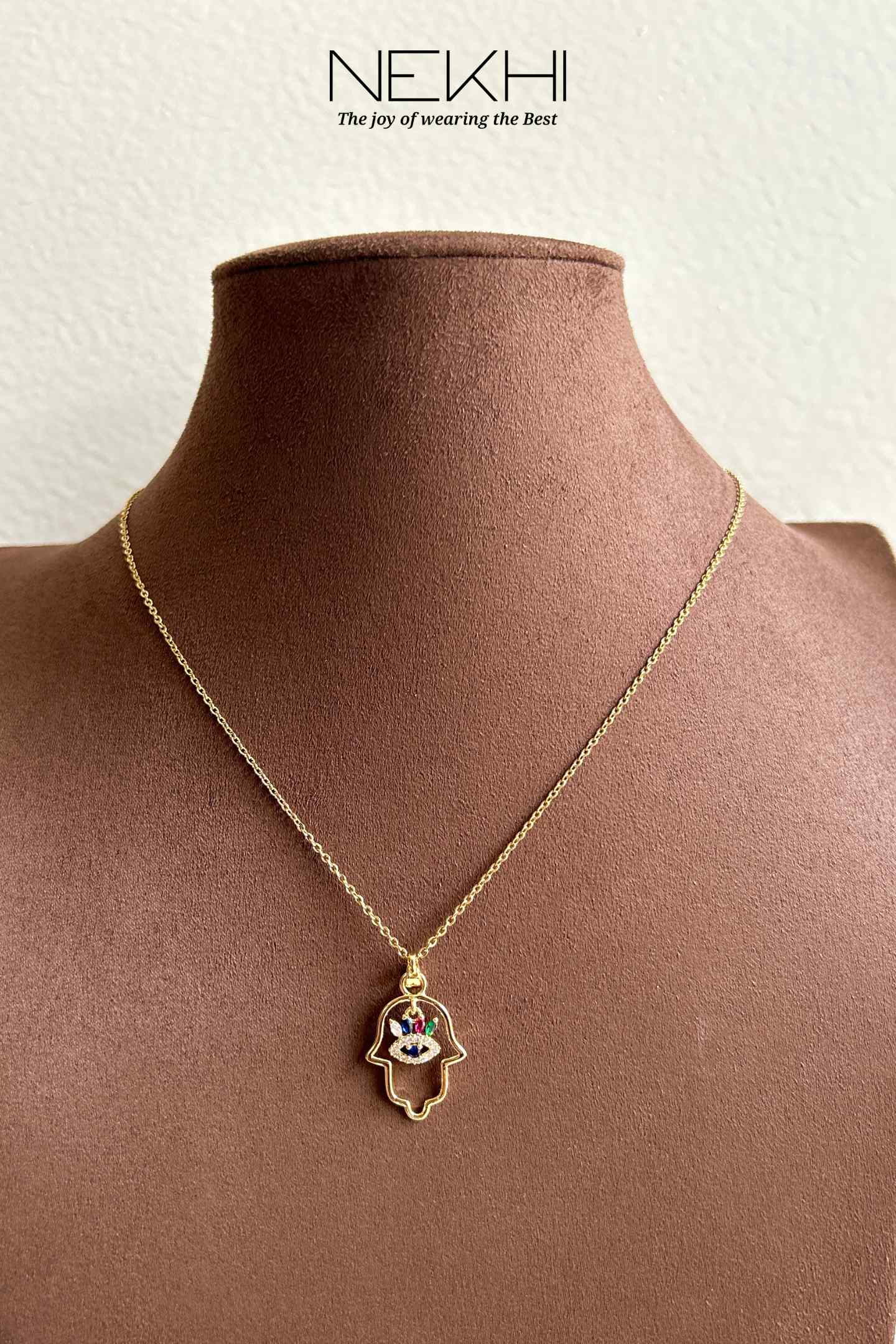 Hamsa Shield Necklace