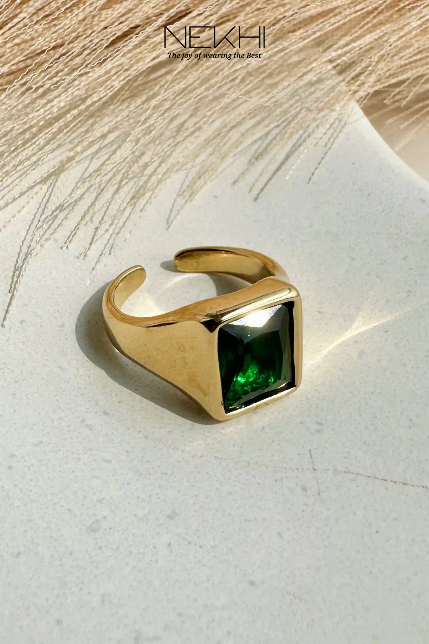 Gold Rectangular Ring