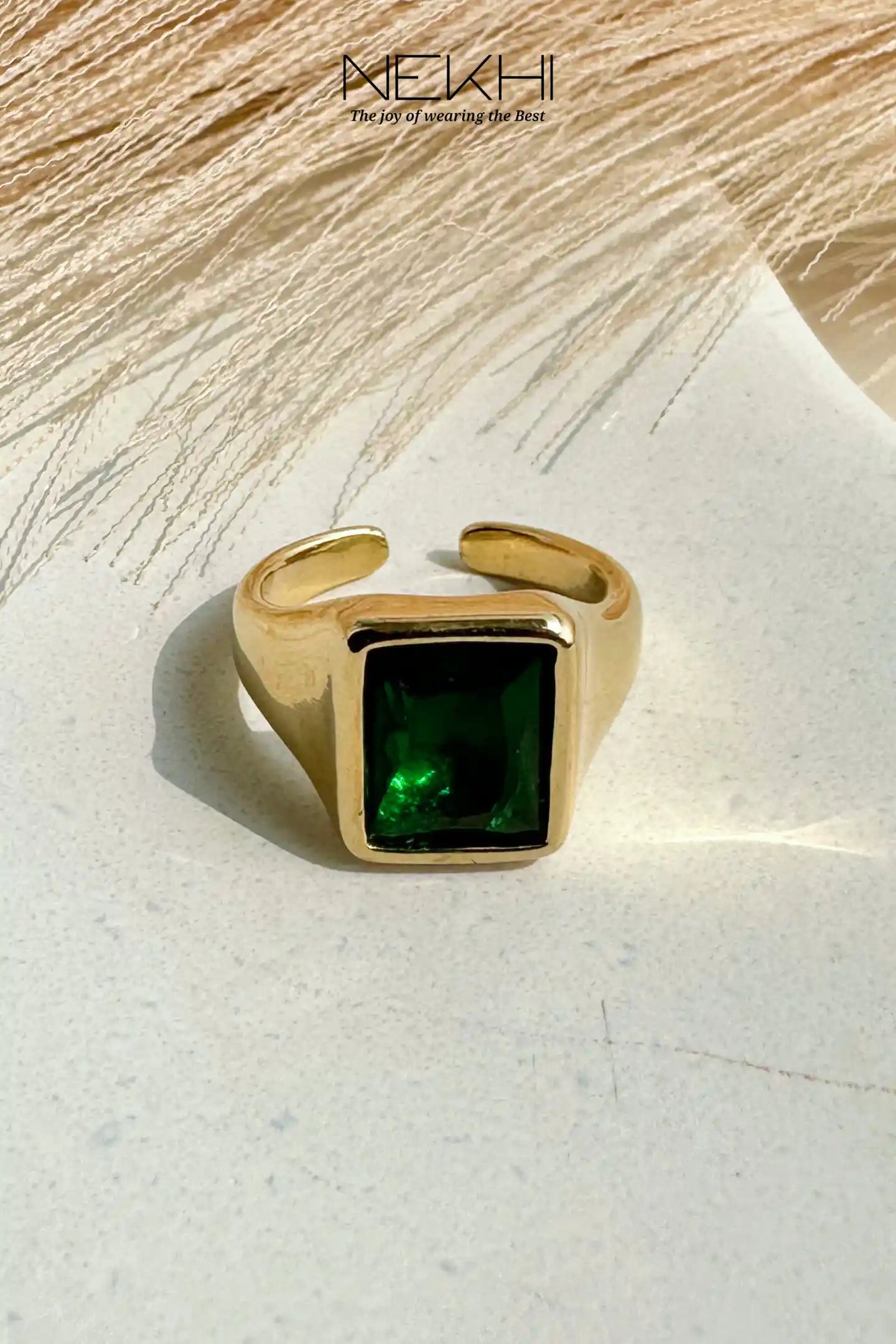 Gold Rectangular Ring