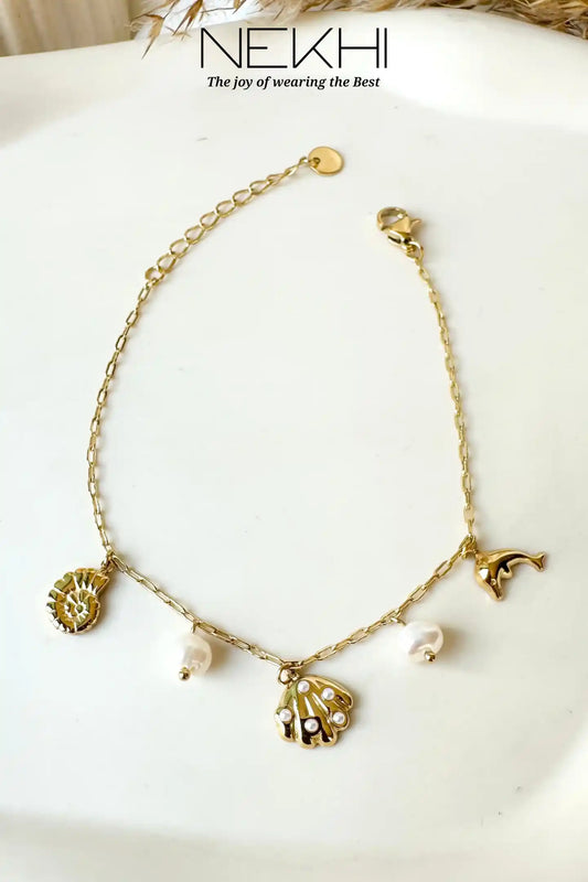 Coral Charm Bracelet
