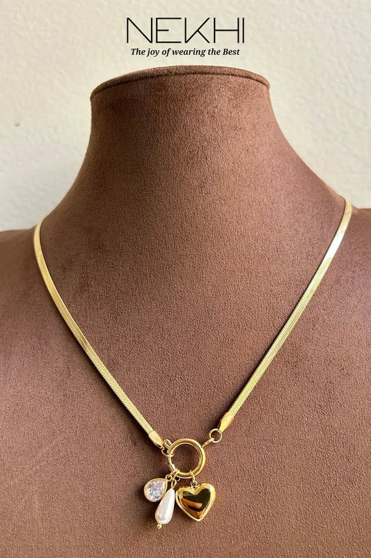 Heart & Pearl Necklace