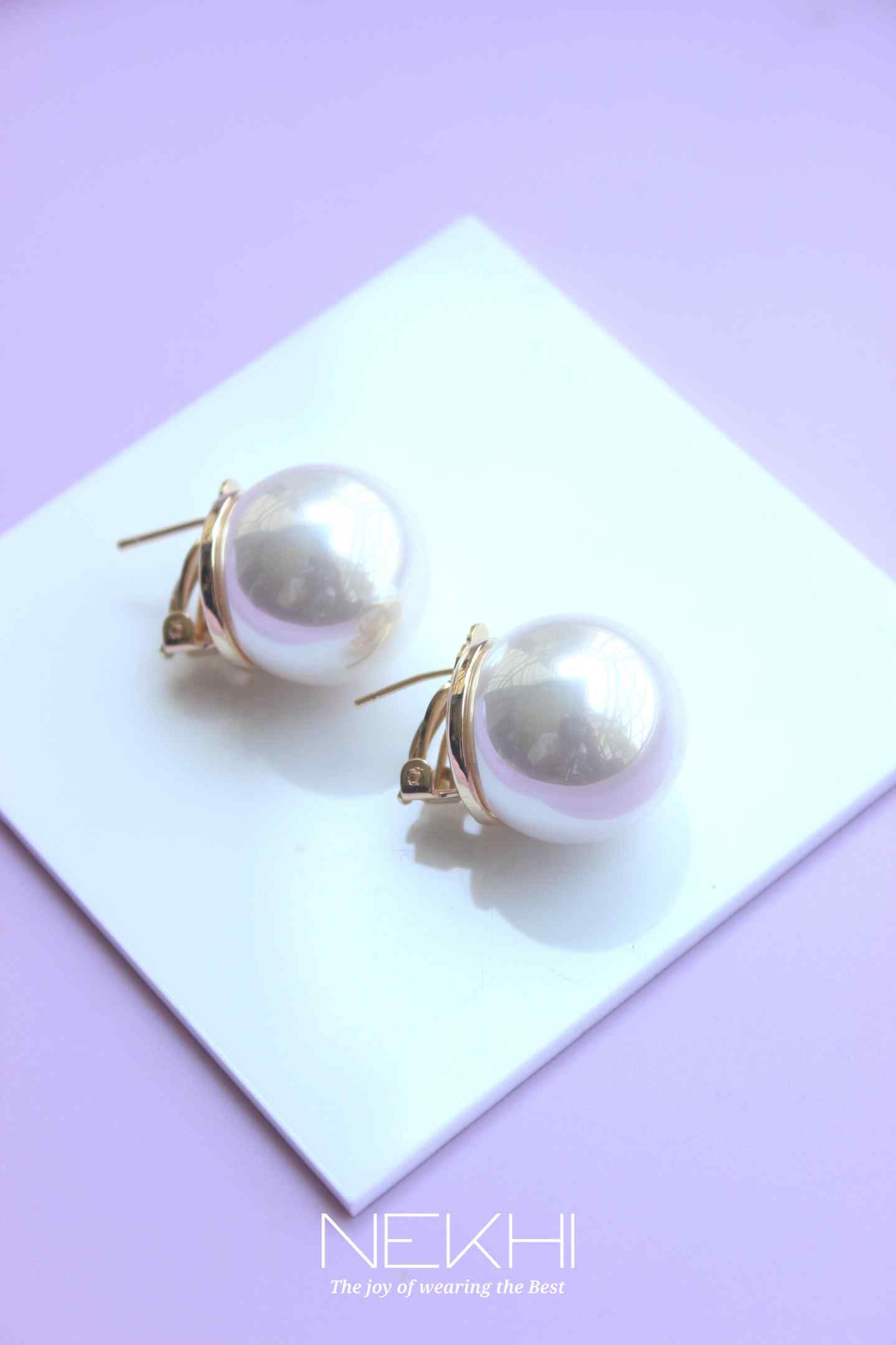 Original crystal Japanese seed bead clip-on earrings l multicoloured