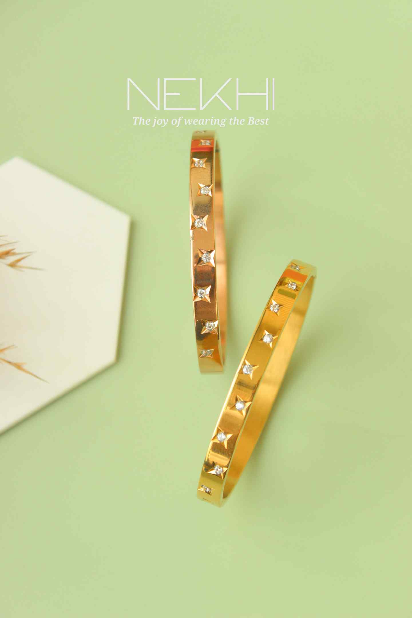 Leif diamond studded kada